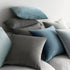MIULEE 24x24 Inch Euro Sham Velvet Pillow Covers, Set of 2 Large Square Decorative Pillows - Dark Grey Super Soft