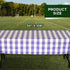 Havercamp Purple and White Plaid Table Cover | 54" x 108" | Classic Plaid Collection for Picnic, Barbecue, Cookout,