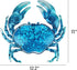 John's Studio Crab Wall Decor Outdoor Metal Bathroom Hanging Art Glass Blue Ocean Theme Decorations for Home, Pool
