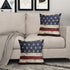 Independence Day American Flag Throw Pillow Covers, Set of 2, 18X18 Inches, Patriotic Stripes for Home Decor