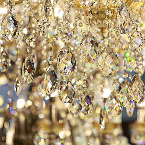48 38 mm Potchen Pcs Chandelier Crystal Replacement Teardrop & Icicle Crystal Prisms Hanging Gems Parts for Lamps