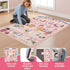 4x6 Rug&Play Ultra Soft Pink Dollhouse Play Rug for Girls Room Washable Non-Slip Area Rugs for Kid Bedroom & Kids