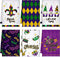 FuWeave 6 Pcs Mardi Gras Kitchen Towels Carnival Mask Farmhouse Hand Dish