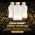 1.5 lb 24-Pack Mann Lake Refillable Hourglass Honey Jars | Plastic Containers with Yellow Flip-Top Lids | Empty Bottles
