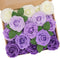N&T NIETING 25pcs Artificial Flowers Rose with Stems for DIY Wedding Bouquets & Home Decoration, Series Purple