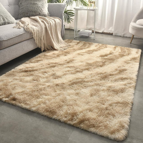 4x6 Merelax Area Rugs for Living Room Bedroom, Machine Washable Feet Soft Fluffy Shaggy Bedside Rug, Indoor Floor