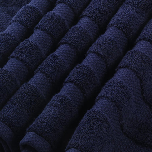 Set 3 1 1 1 Sets SOFE H&L | Olea Luxury Turkish Cotton Bath Towels of : Bath Towel, Hand Towel, Wash Cloths, Navy