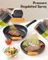 2 1 17oz 8 Stickers(2PCS) OURCABECUE Upgrade in Oil Sprayer for Cooking, Light-Blocking Glass Olive Oil Dispenser