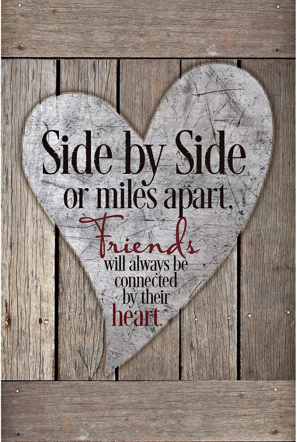 DEXSA Friends Wood Plaque - Made in the USA - 6"x9" Classy Frame Wall & Tabletop Decoration with Easel & Hook