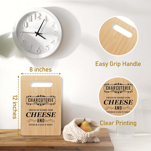 Kitchen Gift Charcuterie Board, Kitchen Wall Decor Gifts for Women Friend, Cheese Bamboo Chopping Board Present for Birthday Christmas, Funny Cutting Board, Kitchen Cooking Decor Favors -20