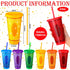 12 Set 24oz Skylety Teacher Appreciation Gift Bulk Include Reusable Pencil Plastic Coffee Cup with Lid Straw Graduation