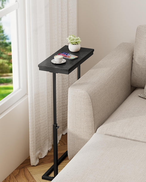 TB01BK083 TUTOTAK End Table, Side Table, Tall Couch Table, Sofa Table, Living Room, Bed Room, Black