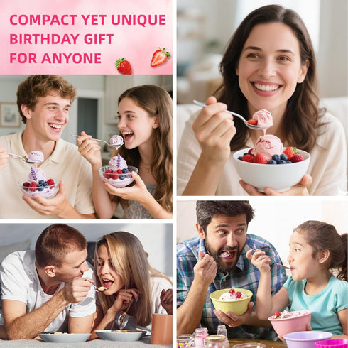 Belatelove Ice Cream Lovers Engraved Spoon Birthday Easter Gifts for Women Friends Sister Brother Daughter Son