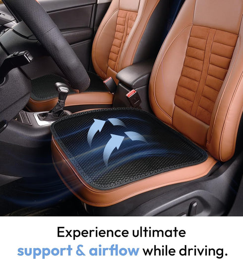 2 Pack 3D 17.75" 17.75" carrotez Double Breathable Air Mesh Cool Seat Cushion Pad for Cars Seats, Home Office Chairs