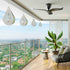 Wind Spinner with Flowing-Light Effect, Stainless Steel House Hanging Decoration 12“x 8“ with 360° Rotating Hook (1 pc)
