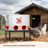 LUIHER 40lb 6 Chicken Food Dispenser Ports Large Capacity Galvanized Metal Poultry Feeder with Legs and Lids - Reduces