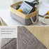 TheWarmHome Fabric Storage Bins for Organizing, Sturdy Foldable Storage Baskets with Handles, 3 Pack, Gold&Grey