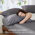 Bedsure Queen Size Cooling Pillow Cases Set of 2, Dark Grey, Rayon Derived from Bamboo, 20x30 Inches, Envelope Closure