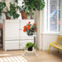 White Metal Plant Stand, 18.5 inch Tall, 2 Tier Potted Holder Rack, Heavy Duty Flower Pot Shelf for Indoor Outdoor