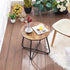 VECELO Small Round Anti-Rust Outdoor Snack Table