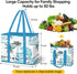 BALEINE 3Pk Reusable Grocery Bags, Foldable Shopping Bags for Groceries with Reinforced Bottom & Handles (Island