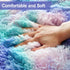3x10 Purple Rainbow Rug for Girls Bedroom Bedside Runner Ft, Soft Fluffy Rugs for Kids Room Shag Carpet for Living Room