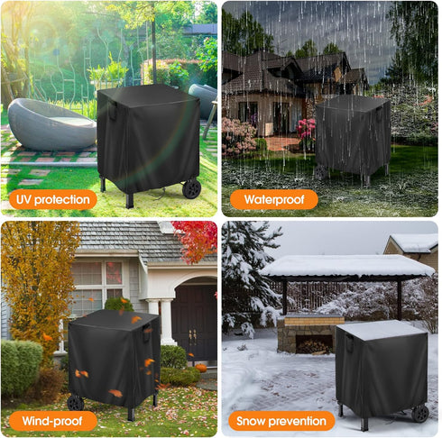 27 22 30 Inch Outdoor Prep Table Cover for Inkmin Double-Shelf Movable Dining Cart Table, Patio Bar Cart Cover