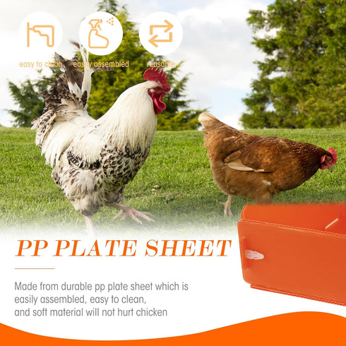 Touri 6 Pack Chicken Nesting Boxes for Laying Eggs for Hens Ducks and Poultry, Orange