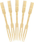 BambooMN Premium 3.5" Bamboo Mini Cocktail Tasting Forks, 1000 Pieces