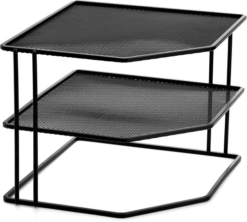 3-Tier 9x9x7.5 Inches Counter yarlung Cabinet Corner Shelf, Metal Wire Plate Rack Kitchen Corner Organizer for Cups