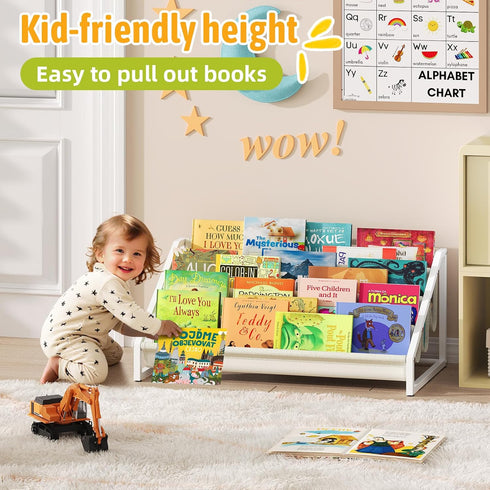 Aokitsink Nursery,4 Toddler Bookshelf,Montessori Bookshelf,Bookshelves for Toddlers and Tier Baby Bookshelves for Kids