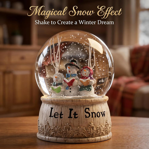 Christmas Snow Globes Glitter Water Globe Musical Snow Globe Decoration Plays Let It Snow, Snowman Xmas Snow Globe