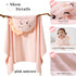 2 Pack 0-12 27.5 55 inch Hooded Towel for Kids, Coral Fleece Kids Bath Towels, Soft and Absorbent Toddler Towels