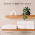 GILDEN TREE Waffle Hand Towels for Bathroom, Quick Dry, Super Absorbent, 100% Cotton, Set of 2, Classic Style (White)