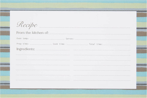 C.R. Gibson Forage 4x6 Double Sided Recipe Cards, Multicolor