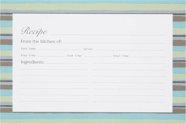 C.R. Gibson Forage 4x6 Double Sided Recipe Cards, Multicolor