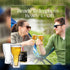 Dragon Glassware Beer Glasses, 13.5 oz Clear Double Wall Insulated Set of 2, Upside Down Design