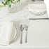 Cupuamon Square Tablecloth 52x52 inch - Washable Polyester Fabric for Wedding Party Dining Banquet Decoration, Ivory