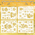 Christmas Window Clings, Glitter Snowflake Static Clings for Decoration, 4 Sheets of Christmas Window Decals