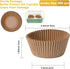Jumbo Cupcake Liners 300 pcs Natural Muffin Liners No Smell,Food&Grade,Greaseproof Paper Baking Cups, Cupcake Wrappers for Party,Christmas by GoldenBakeryFamily by GoldenBakeryFamily