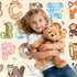 3x5 Kids Rugs for Playroom - Feet ABC Alphabet Rug for Kids Room Educaitonal Learning Animal, Preschool Rug