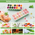 Ice Cube Trays, 4 Pack Durable Stackable Trays with Spill-Resistant Lids, Easy-Release Silicone Ice Maker