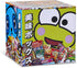 Dagashi Japanese Anime Otaku Snacks Tin Storage Box - 4x4-Inch Metal Novelty Stash Container with Pop Top Lid