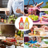 4 25ml RONRONS Pieces Mini Ketchup Bottles for Lunch Box, Salad Dressing Containers Small Condiment Squeeze Bottles