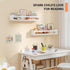 Heimlove 24 inch Set 3 Nursery Floating Shelves, Solid Wood Nursery Book Shelves for Wall, Bookshelf for Kids, Wall