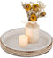 Farmhouse Wood Tray Candle Holder - Romadedi Bead Round Wooden Decorative Tray