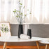 D'vine Dev 8 Inch Ceramic Flower Vase - Matte Finishing, Minimalist Design for Home Décor, White