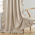 84 Inches 2 52x84 Beige Ruffle Curtains Long Panels Suede Fabric Light Tan Farmhouse Curtains for Living Room Bedroom