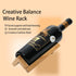 Single Wine Bottle Holder, Personalized Bamboo Stand for Table Top Wine Rack, Countertop Organizer