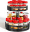SAYZH Lazy Susan Organizer Spice Rack - 2 Tier Height Adjustable Spice Organization